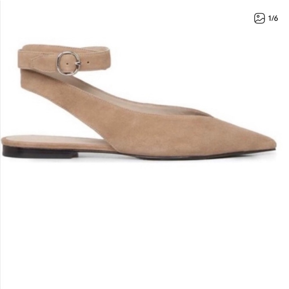 All Saints Cory Leather Ankle Wrap Flats